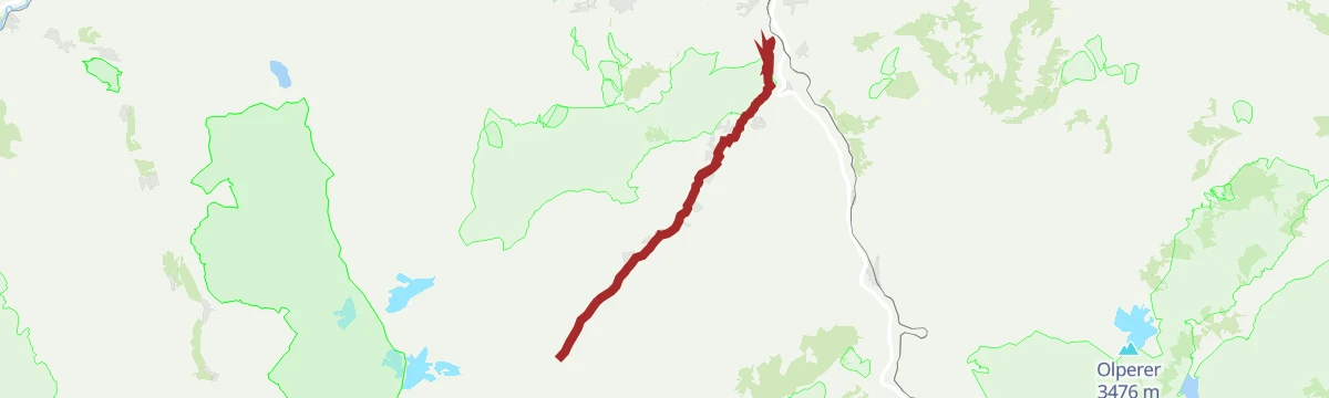 Route map: Stubai Radroute 19: Stefansbrücke - Falbeson (Doadler Alm)